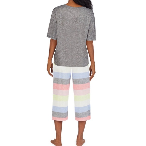 DKNY Women's Elastic Waistband Capri & Short Sleeve
Pajama Set - Picture 5 of 11